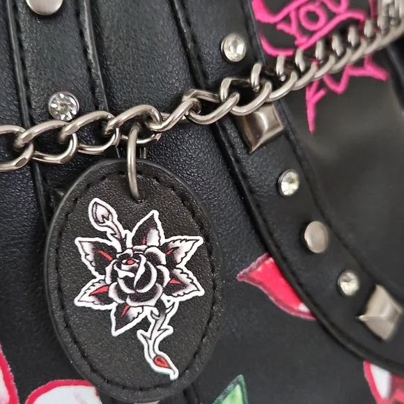 Ed Hardy NWT Charms Satchel - Picture 6 of 10